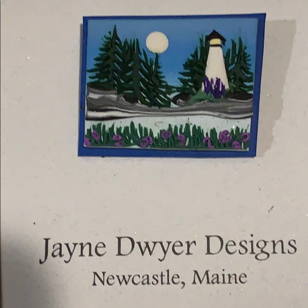 Full Moon over Lighthouse 3D pin